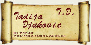 Tadija Đuković vizit kartica